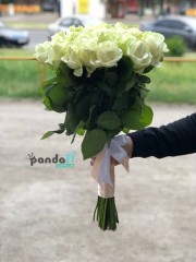 33 білі троянди 60 см