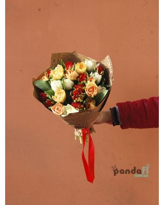 33 тюльпана микс