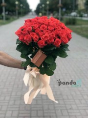 35 коралових троянд 60 см