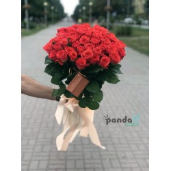 35 коралових троянд 60 см