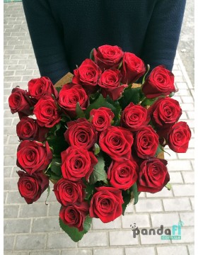 35 красных роз 60 см