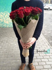 35 red roses 60 cm