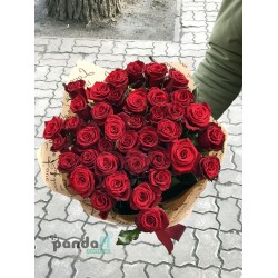 35 червоних троянд Гран Прі 60 см