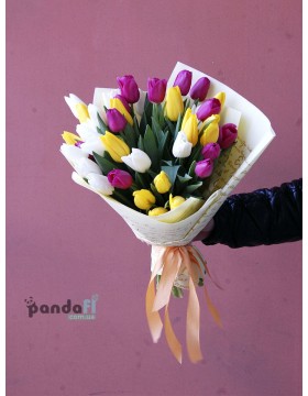 35 mixed tulips