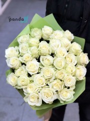 35 білих троянд 70 см #2