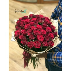 41 червона троянда 80 см
