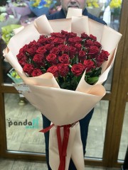39 червоних троянд 90 см