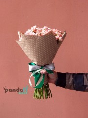 39 рожевих кущових троянд 40 см