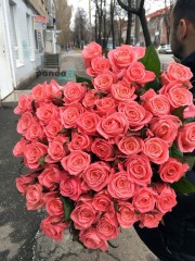 41 рожева троянда Каріна 80 см