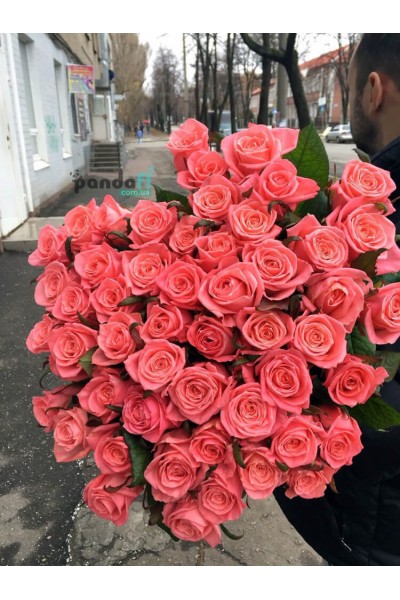 41 рожева троянда Каріна 80 см