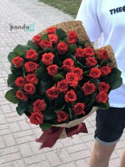 45 червоних троянд Ель Торо 60 см