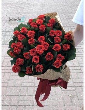 45 красных роз Эль Торо 60 см