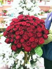 51 червона троянда 80 см