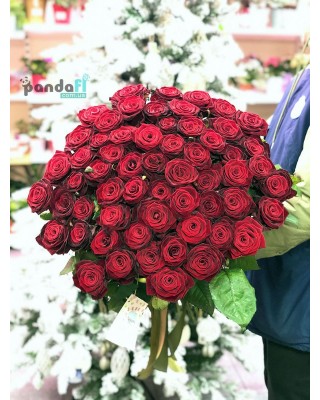 51 червона троянда 80 см