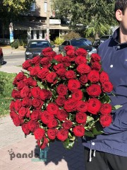 51 червона троянда Гран При 90 см