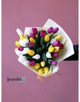 51 tulips mix 3 colors