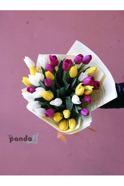51 tulips mix 3 colors
