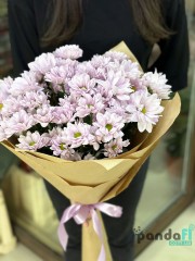 7 рожевих хризантем