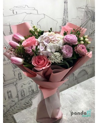 Букет із гортензією #16