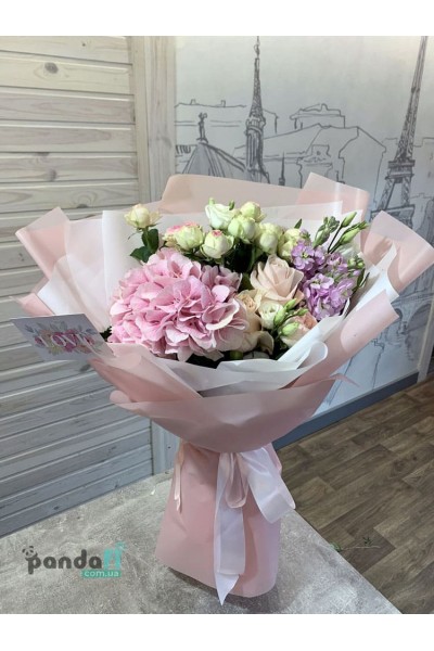 Букет з гортензією #8