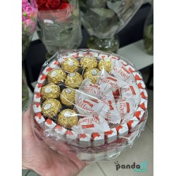 Round set of sweet Raffaello and Ferrero