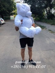 Ведмедик 100 см білий з латкою