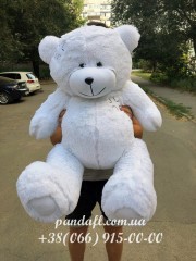 Ведмедик 100 см білий з латкою
