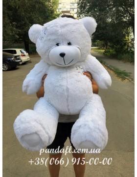 Мишка 100 см белый с латкой