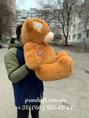 Ведмедик 100 см карамельний з латкою