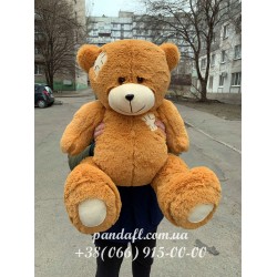 Ведмедик 100 см карамельний з латкою