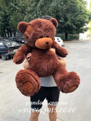 Ведмедик 100 см коричневий з латкою