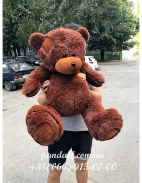 Ведмедик 100 см коричневий з латкою