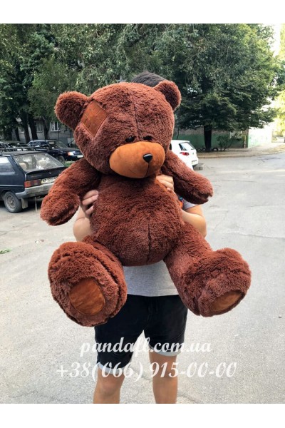 Ведмедик 100 см коричневий з латкою