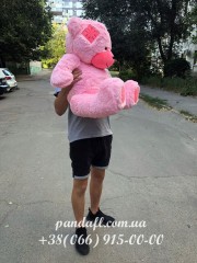 Ведмедик 100 см рожевий з латкою