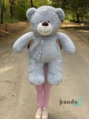 Ведмедик 130 см сірий