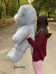 Ведмедик 130 см сірий
