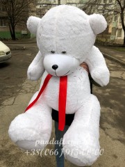 Ведмедик 160 см білий з латкою
