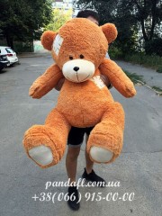 Ведмедик 160 см карамельний з латкою