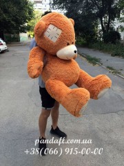 Ведмедик 160 см карамельний з латкою