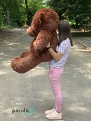 Мишка 160 см коричневый с латкой