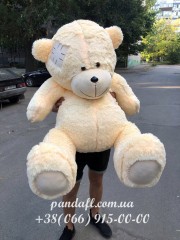 Мишка 160 см персиковый с латкой
