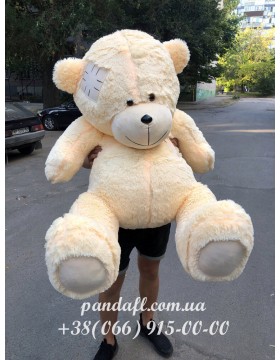 Мишка 160 см персиковый с латкой