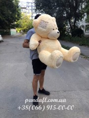 Мишка 160 см персиковый с латкой