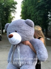 Ведмедик 200 см сірий