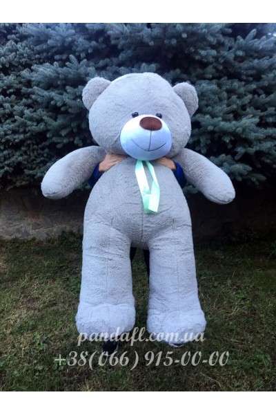 Ведмедик 200 см сірий