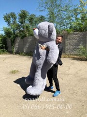 Ведмедик 250 см сірий
