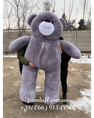 Ведмедик 250 см сірий