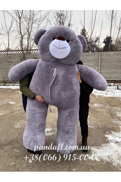 Ведмедик 250 см сірий