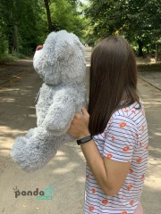 Ведмедик 60 см сірий