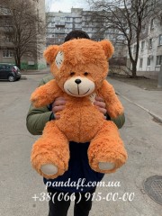 Ведмедик 70 см карамельний з латкою